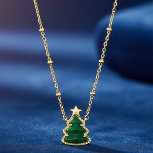 Kendra Scott Holiday Tree Gold Short Pendant Necklace
